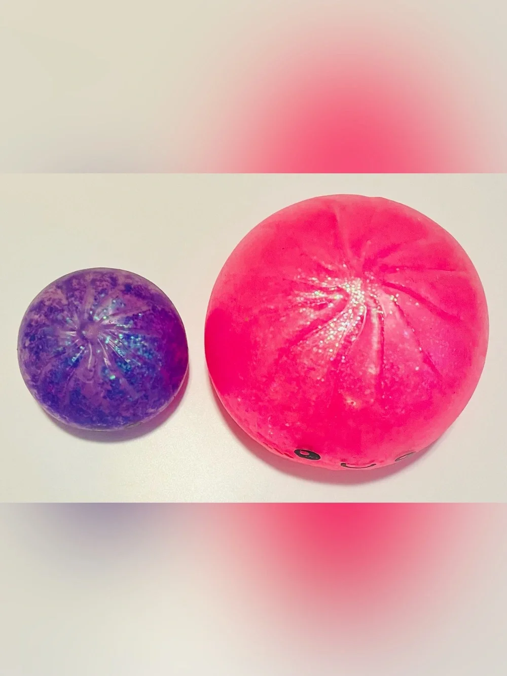 Giant Hot Pink Steamed Bun Squishy in Round Bamboo Box